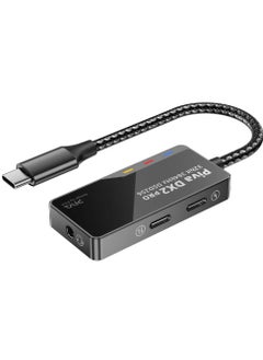 Buy BIVA DXZ PRO-L Type-C 3 in 1 AUX Port & 2 Type-C Ports with 60cm Extension Cable The connector comes with an aluminum alloy frame and double-sided tempered glass that reflects the high quality of the connector Black in Saudi Arabia