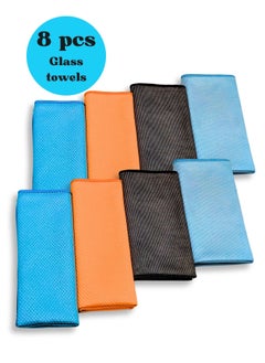 Buy Premium microfiber towel clothes for glass and windows cleaning at home, kitchen, bathroom, car care in UAE