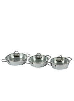 Buy Hisar 6 Piece Teos Egg Pans Cookware Set in UAE