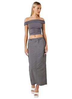 Buy Twill Toggle Drawstring Midi Skirt in Egypt