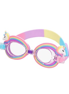 Buy Kids Swimming Goggles for 3-15 Years Old, Unicorn Swimming Goggles for Kids, UV and Anti-Fog Kids Swimming Goggles, Adjustable Straps, Flexible Nose Bridge Design in Saudi Arabia