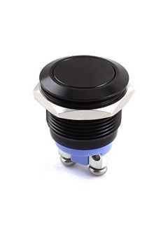 Buy 19mm 3/4" Metal Momentary Push Button Switch 3A/250V AC SPST 1NO Industrial Car Switch - Black Shell in UAE