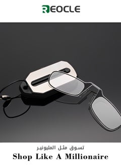 Buy Folding Reading Glasses Pince-nose Reading Glasses Unisex Thin Portable Easy To Use Fashionable Reading Glasses Soft Nose Pads in UAE