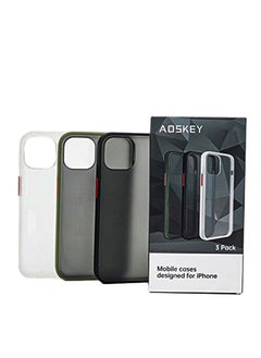 Buy Shock-proof Anti-slip  Case for iPhone 12 Pro Pack of 3 in UAE