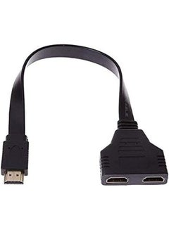 Buy 1080P HDMI Male to 2 Female 1 In 2 Out Splitter Cable Adapter Converter - BLACK in Egypt