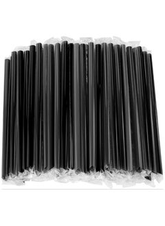 Buy 600-Piece Disposable Plastic Drinking Straw, Black in Saudi Arabia