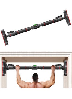 Buy Pull Up Bar for Doorway Chin Up Bar Upper Body Workout No Screw Installation for Home Gym Exercise Fitness with Level Meter and Adjustable Width in Saudi Arabia