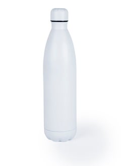 اشتري Nessan 750ml Sport Water Bottle Vacuum Insulated Stainless Steel Sport Water Bottle Leak-Proof Double Wall Cola Shape Water Bottle, Keep Drinks Hot & Cold - White في الامارات