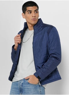 Buy Quilted High Collar Jacket in UAE