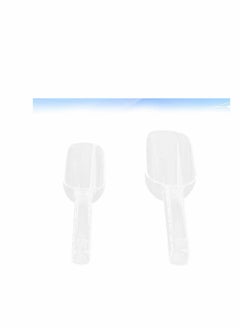 اشتري Clear Shovel Scoop, 2 Pack Ice Scoop Food Serving Clear Shovel Scoop Multifunctional Sweets Spoon Scoop for Kitchen Wedding Party (Small, Large) في الامارات