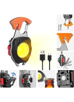 Buy Mini LED Portable Rechargeable Work Light:8 in 1 Multifunctional Portable Emergency Light Inspection Lights USB Rechargeable Work Light Waterproof Torch for Camping Repair Emergency in Egypt