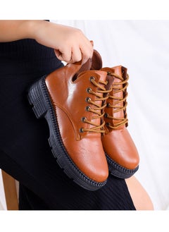 Buy Boot Leather Mid Heels With Rope E-21 - Havan in Egypt