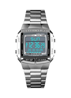 Buy Stainless Steel Analog & Digital Watch 1381 - 35 mm - Silver in Saudi Arabia