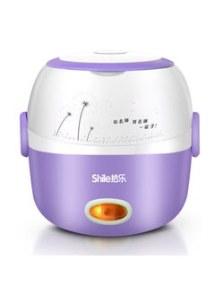 Buy Portable Electric Lunch Box Mini Rice Cooker Dark Violet in UAE