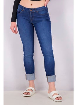 Buy Women Regular Fit Wash Non,Stretchable Denim, Blue Wash in Saudi Arabia