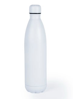 اشتري Nessan 1000ml Sport Water Bottle Vacuum Insulated Stainless Steel Sport Water Bottle Leak-Proof Double Wall Cola Shape Water Bottle, Keep Drinks Hot & Cold - White في الامارات