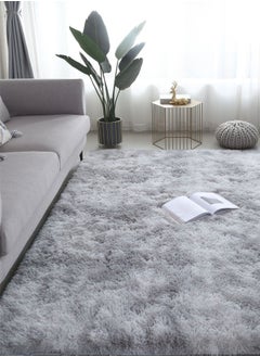 اشتري Super Soft Rug for Living Room, Large Gray Fuzzy Plush Area Carpets, Anti-Skid Furry Faux Fur Rug, Rectangular Rug for Bedroom Home Decor, Rectangle Large Rug Plush Fuzzy Carpet في السعودية