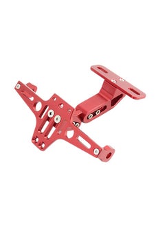 Buy Universal Aluminum Alloy Motorcycle Adjustable Angle License Number Plate Frame Holder Bracket CNC in Saudi Arabia