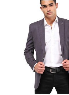 Buy Slub Pattern Regular Fit Blazer in Egypt