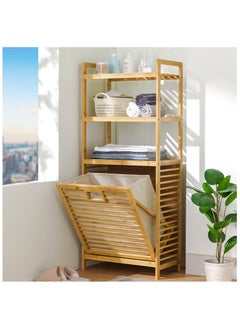 Buy Laundry Hamper Basket,Laundry basket with With 4 Tier Storage Rack for Laundry Room Bathroom Bedroom in Saudi Arabia