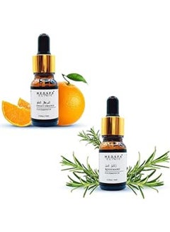 Buy MedspaClinic Pure Sweet Orange and Rosemary Essential Oil - 100% Natural and Therapeutic Grade - Aromatherapy for Upliftment and Relaxation Combo - 10ml each| 0.33oz Bottle in UAE