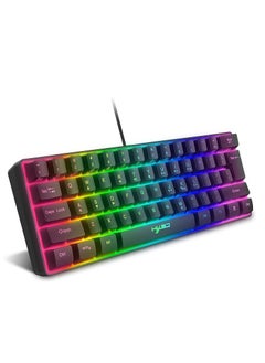 Buy Wired 61-Keys RGB Backlit Streamer Gaming Keyboard Black in UAE