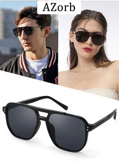 Buy 70s Aviator Sunglasses Women Men Fashion Square Frame Sun Glassess Men's Ladies Sunglasses Accessories Vintage Sunglass for UV400 Protection Shades Black in Saudi Arabia