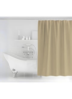 Buy Feelings Bath Shower Curtain Sand Beige 180X180Cm in UAE