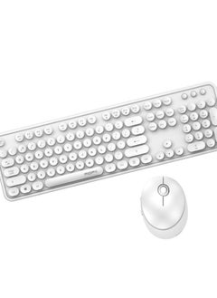 Buy 2.4G wireless keyboard and mouse color lipstick keyboard and office wireless keyboard and mouse set in Saudi Arabia