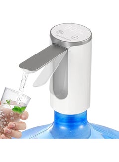 Buy Water Bottle Dispenser, Foldable Automatic Water Bottle Pump, Rechargable Wireless Auto Electric Gallon Bottled Drinking Water Pump Portable Electric Water Pump Quantitative effluent (White) in Saudi Arabia