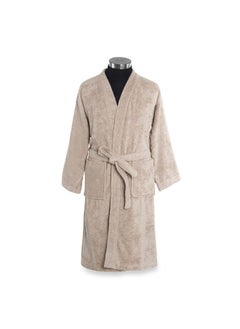 Buy Urbanliving Bathrobe Beige - Small/Medium in UAE