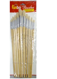 Buy 12 Piece Brushes set Suitable For  Acrylic And Oil Colours in UAE