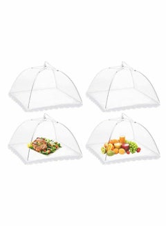 Buy Pop-Up Mesh Food Cover, Mesh Screen Food Covers Umbrella Tent, Reusable and Collapsible Food Cover Net Keep Out Outdoor Flies, Bugs, Mosquitos, Picnics, BBQ Mesh Food Cover Nets (4 Pack) in Saudi Arabia