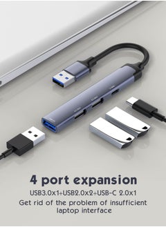 اشتري محطة إرساء USB 4 في 1 محول صغير لمحطة إرساء الكمبيوتر المحمول 4 في 1 USB صغير ومريح للحمل في الامارات