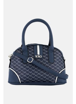 اشتري Women Brand Logo Hand Bag 21 H x 27 L x 10 W cm, Navy في الامارات