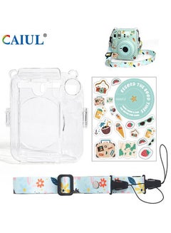 Buy Clear Case For Fujifilm Instax Mini 12 Instant Camera, Polaroid Instax Mini 12 Case With Newly Upgraded Photo Storage Pocket And Removable Shoulder Strap in UAE