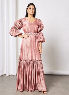 Buy Puff Sleeve Maxi Dress in UAE