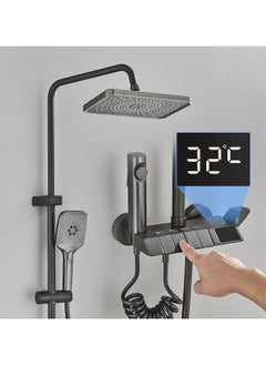 Buy Shower Faucet Set Shower System With Temperature Display With Valve in Saudi Arabia