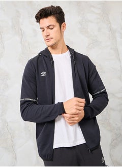 Buy Logo Taping Detail Full Zip Tech Hoodie in Saudi Arabia