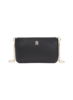 Buy Women's Chic Crossover Handbag, Black - faux leather in Saudi Arabia