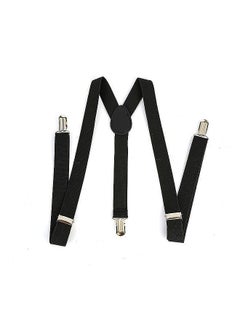 Buy Clip On Suspenders Elastic Y Shape Back Formal Braces Black in UAE