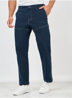 Buy Cotton Contrast Stitch Relaxed Fit Chino in Saudi Arabia