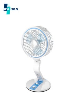 Buy 1500mAh Battery USB Small Desktop Fan, Portable Adjustable Wind Speed Wall Mounted Fan, Foldable Personal Mini Fan with Light for Home Office Car Outdoor Travel in UAE