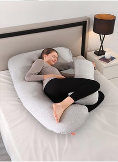 Buy Pregnancy Pillow U-Shaped Full Body Soft Maternity Pillow with Cotton Removable Washable Velvet Cover for Side Sleepers in Saudi Arabia