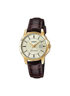 Buy Leather Analog Watch LTP-V004GL-9AUDF in Egypt