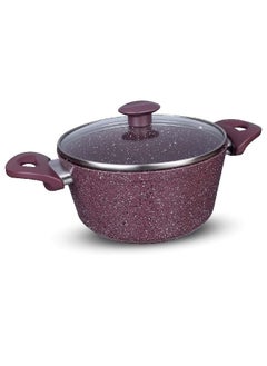 Buy Granite Pot With Glass Lid, Size 22 in Egypt