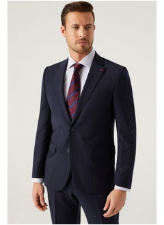 اشتري Ds Damat Navy Blue Classic Suit -86% Wool في الامارات