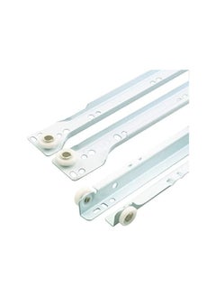 Buy KNP White Sliding Drawer Rail in 14 Inches is a Robust and Stylish Rail System Designed for Smooth and Efficient Drawer Movement. in UAE