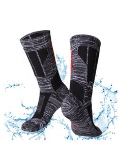 اشتري Waterproof Socks, Unisex Waterproof Breathable Socks, Outdoor Sports Breathable Waterproof Socks, for Climbing, Hiking, kiing Fishing, Kayaking,  Trail Running, Crew Socks, for Men Women (Size: L) في الامارات