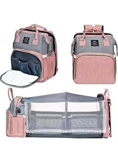 Buy DMG Diaper Bag Backpack, Baby Bag Diaper Bag with Changing Station & Toy Bar, Baby Girl Boy Diaper Bag for Dad Mom Travel Baby Shower Gifts, Large Capacity, 900d Oxford, USB Port, 3 Toys, Pink in Saudi Arabia